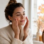 Fall skincare routine for sensitive skin focused on gentle hydration