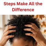 Woman following a simple scalp care routine for a healthy scalp
