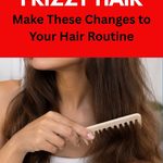 Woman caring for dry hair with a simple hair care routine