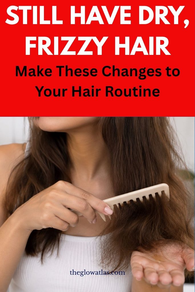 Woman caring for dry hair with a simple hair care routine