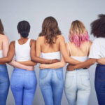 Different natural hair textures shown side by side