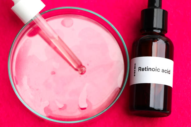 Bottle representing a retinoic acid skincare ingredient