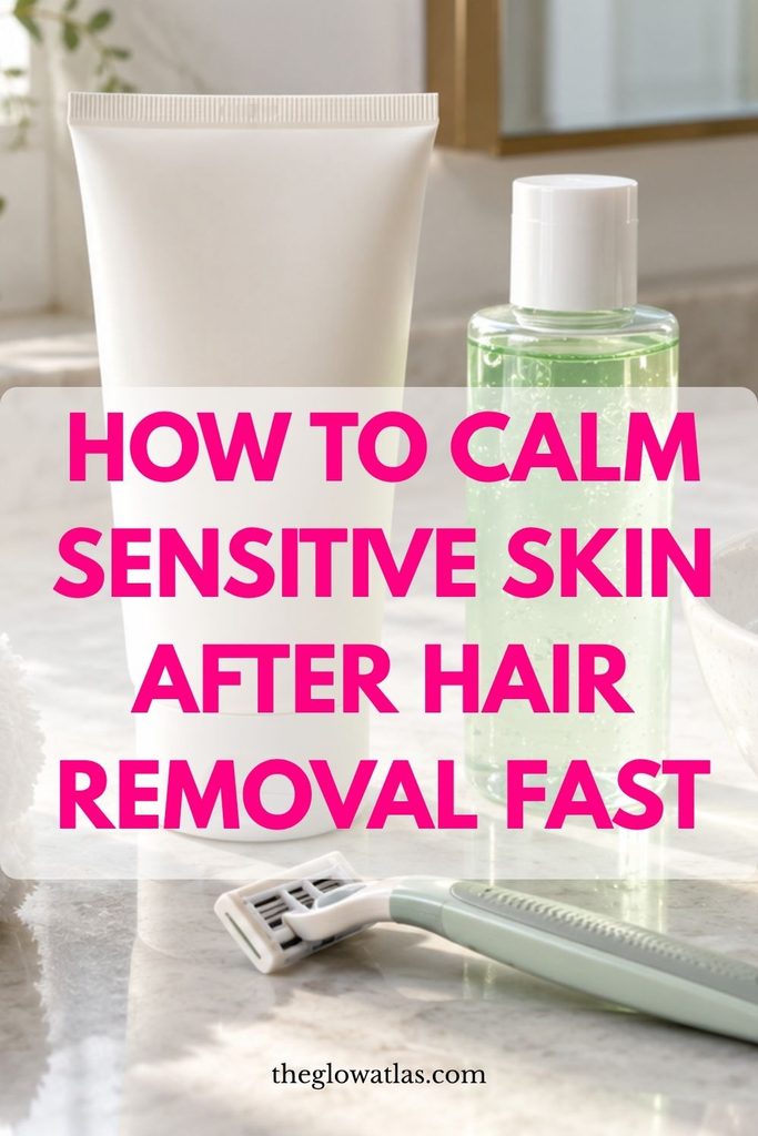 Gentle skincare after hair removal for sensitive skin