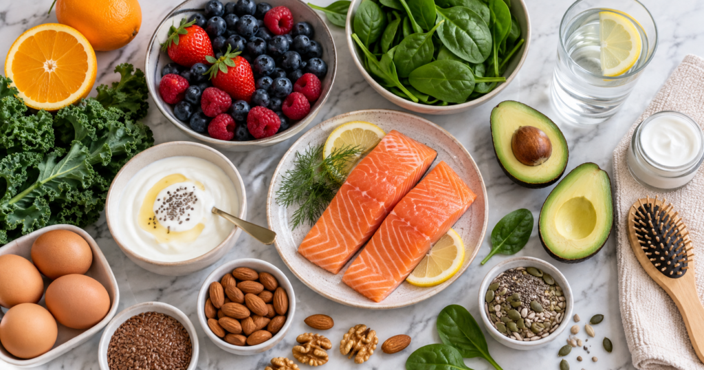 Nutrition guide for healthy skin and hair